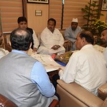 Discussed various issues related to Ajmer Sharif Dargah with delegation led by Dargah Committee Chairman.Central Government will start various development projects at Ajmer Sharif Dargah and near by areas