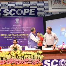 The Union Minister for Minority Affairs, Shri Mukhtar Abbas Naqvi addressing the National Conference of Principal Secretaries-Secretaries in-charge of States - UTs dealing with Minority Affairs, in New Delhi on July 16, 2018.