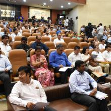 The Union Minister for Minority Affairs, Shri Mukhtar Abbas Naqvi addressing the National Conference of Principal Secretaries-Secretaries in-charge of States - UTs dealing with Minority Affairs, in New Delhi on July 16, 2018.